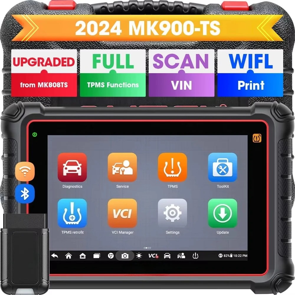 AUTEL MaxiCOM MK900-TS Full TPMS Function Bidirectional Scan Tool As MP900TS 40+ Service OE Full Diagnose CAN FD&DoIP  FCA